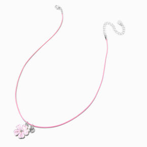 Best Friends Hibiscus Flower Pendant Necklaces - 2 Pack,