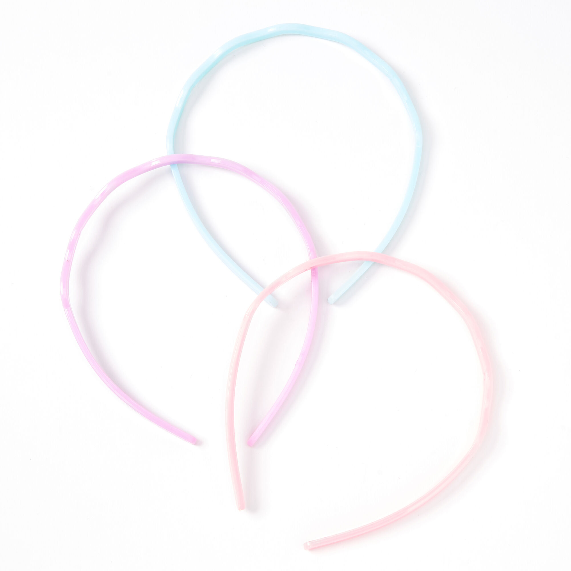 Claire's Club Pastel Glitter Wave Headbands - 3 Pack,