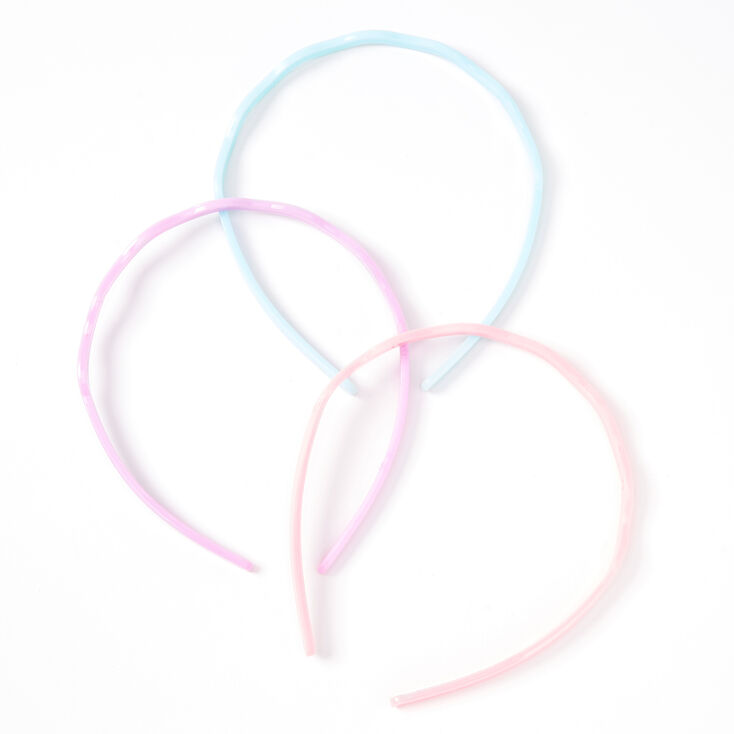 Claire&#39;s Club Pastel Glitter Wave Headbands - 3 Pack,