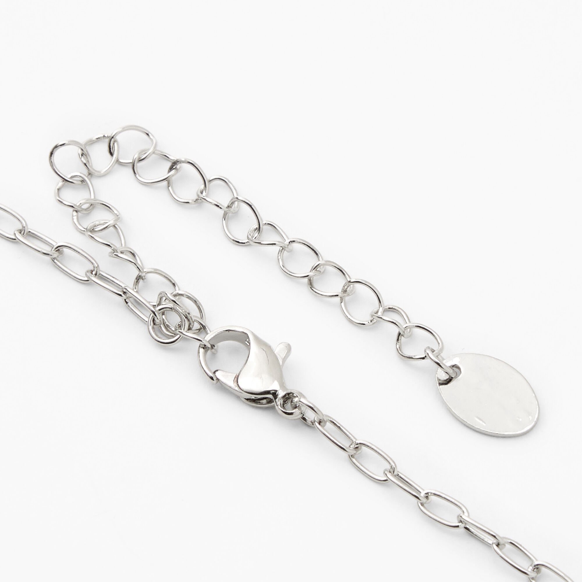 Collier à pendentif breloque cœur, boule de feu, clé et « Dream » couleur argentée,