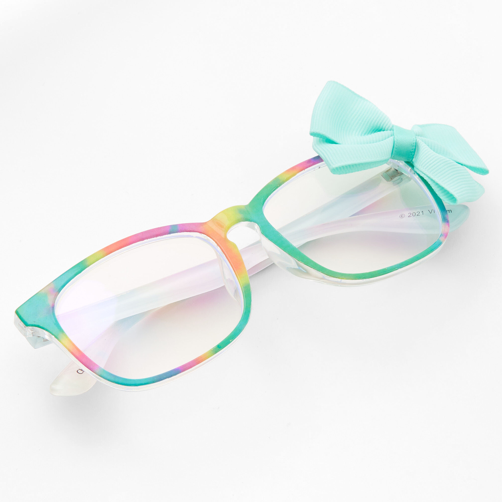 JoJo Siwa Retro Tie Dye Bow Clear Lens Blue Light Frames