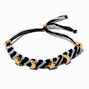 Celestial Black &amp; White Woven Adjustable Bracelet,