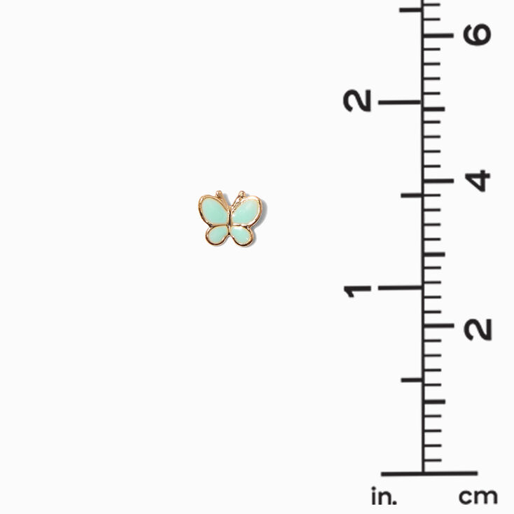 Clous d&#39;oreilles papillons et fleurs en m&eacute;taux mixtes - Lot de 9,