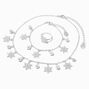 Claire&#39;s Club Silver Snowflake Traditional Holiday Jewelry Set - 3 Pack,