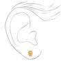 18k Gold Plated One Skull Stud Earring,