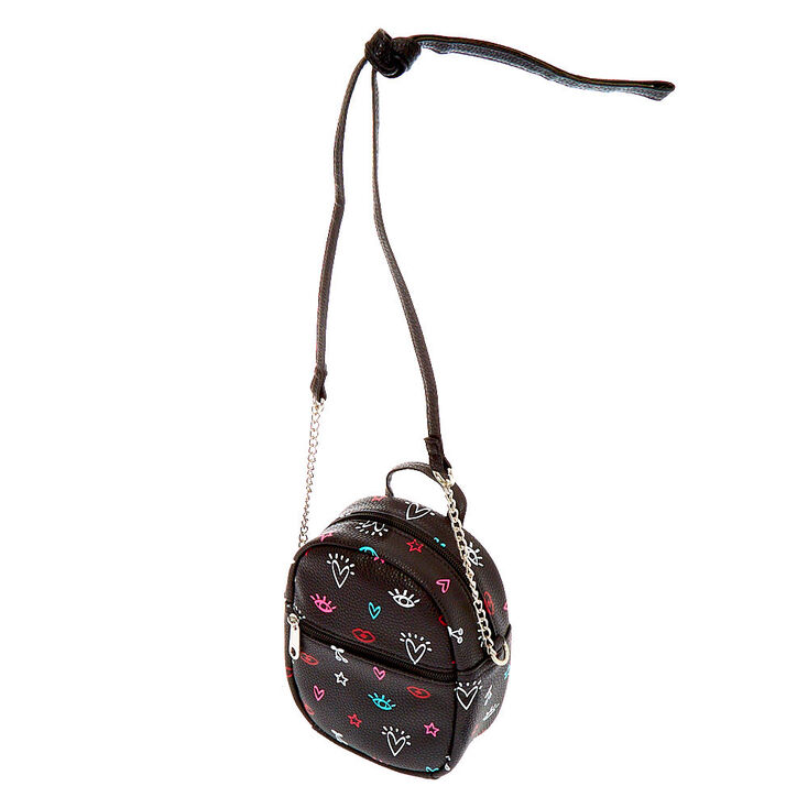 Icon Mini Backpack Crossbody Bag - Black,