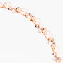 Rose Gold Rhinestone Pearl Cluster Headband,