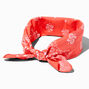 Bandeau bandana &agrave; motif cachemire rouge,