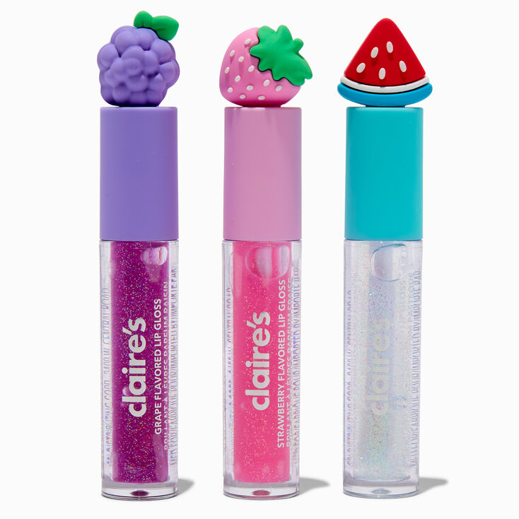 Fruit Charm Lip Gloss Set - 3 Pack,