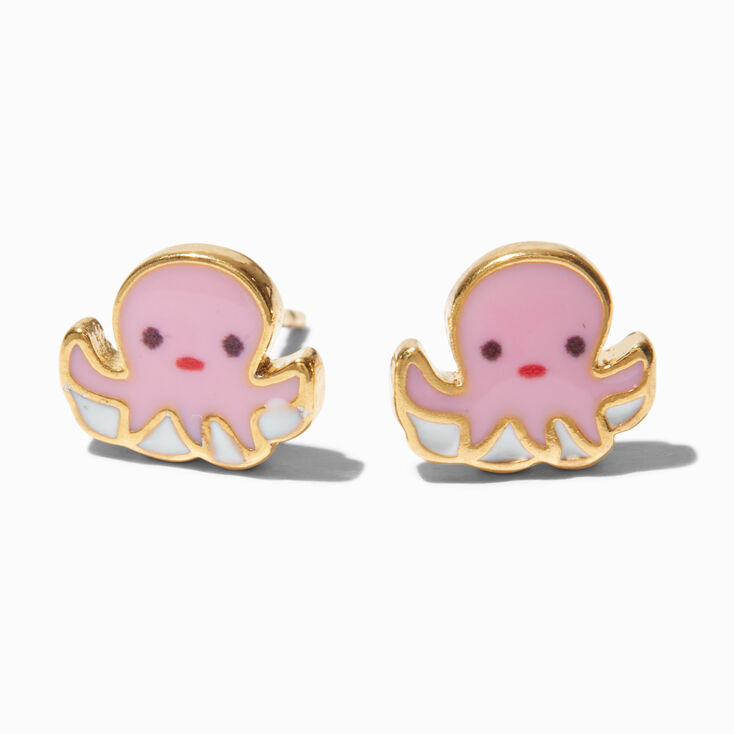 C LUXE by Claire&#39;s 18kt Gold Plated Octopus Stud Earrings,