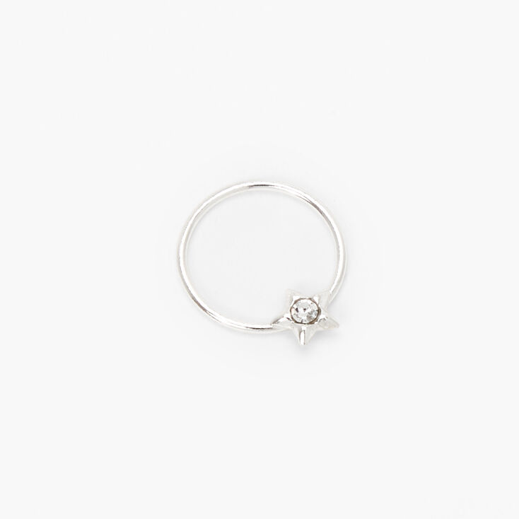 Sterling Silver 22G Star Nose Ring,