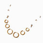 Gold-tone Cubic Zirconia Stud &amp; Clicker Hoop Earring Stackables Set - 6 Pack,