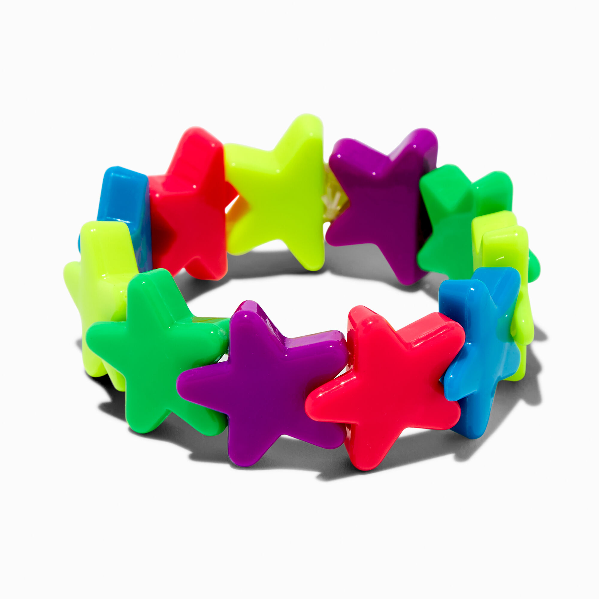 View Claires Club Neon Star Bracelet Rainbow information