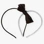 Silver Glitter &amp; Black Holiday Headbands - 2 Pack,