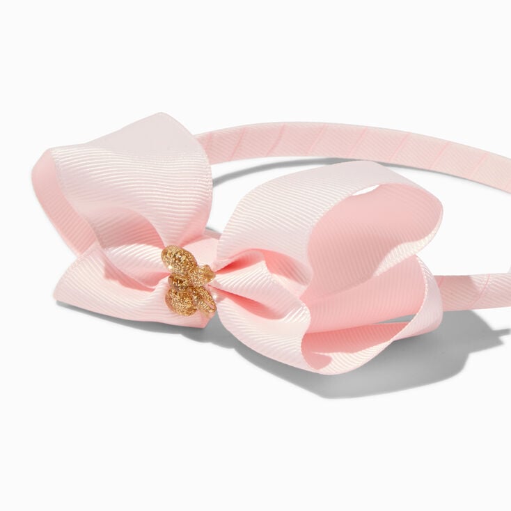 Claire&#39;s Club Blush Pink Neutral Loopy Bow Headbands - 3 Pack,