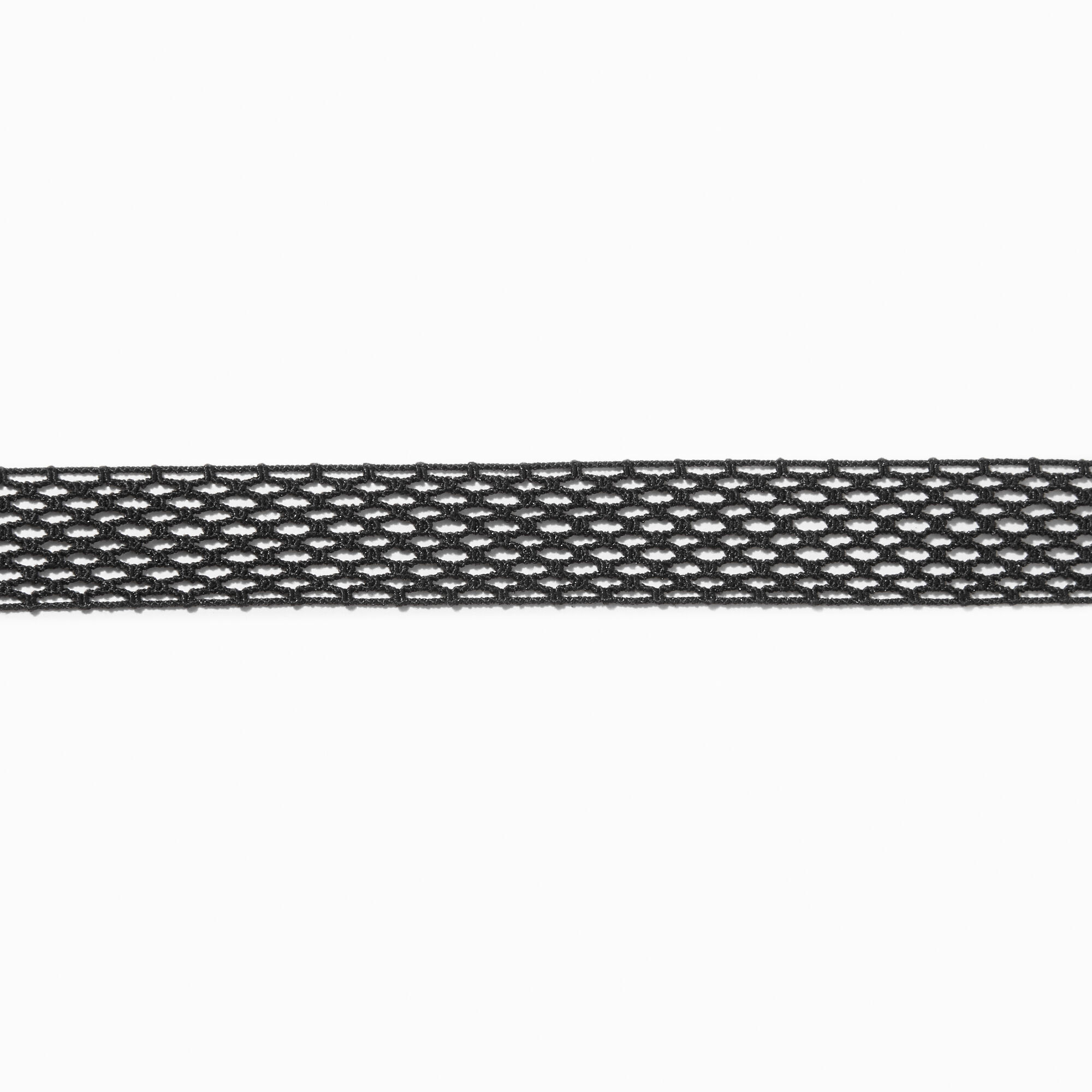 View Claires Chainmail Mesh Choker Necklace Black information