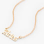 Gold Gothic Zodiac Pendant Necklace - Aries,