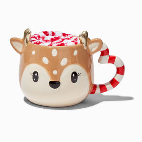 Holiday Reindeer Ceramic Mug &amp; Slipper Socks Set,