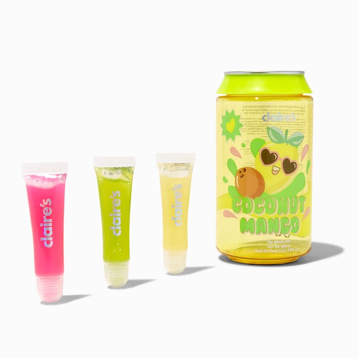 Coconut Mango Soda Lip Gloss Set - 3 Pack,