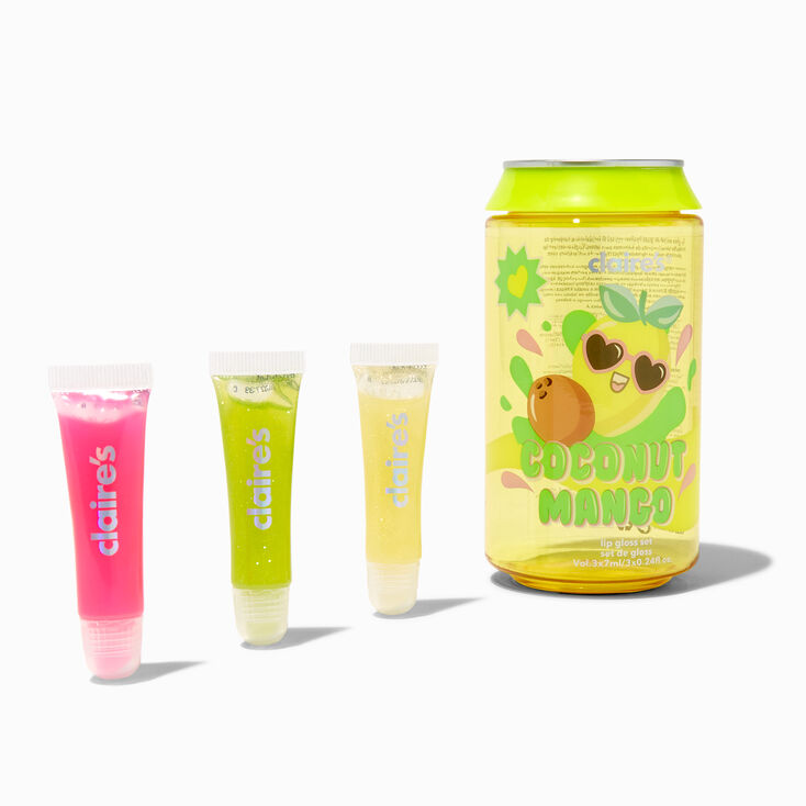Coconut Mango Soda Lip Gloss Set - 3 Pack,
