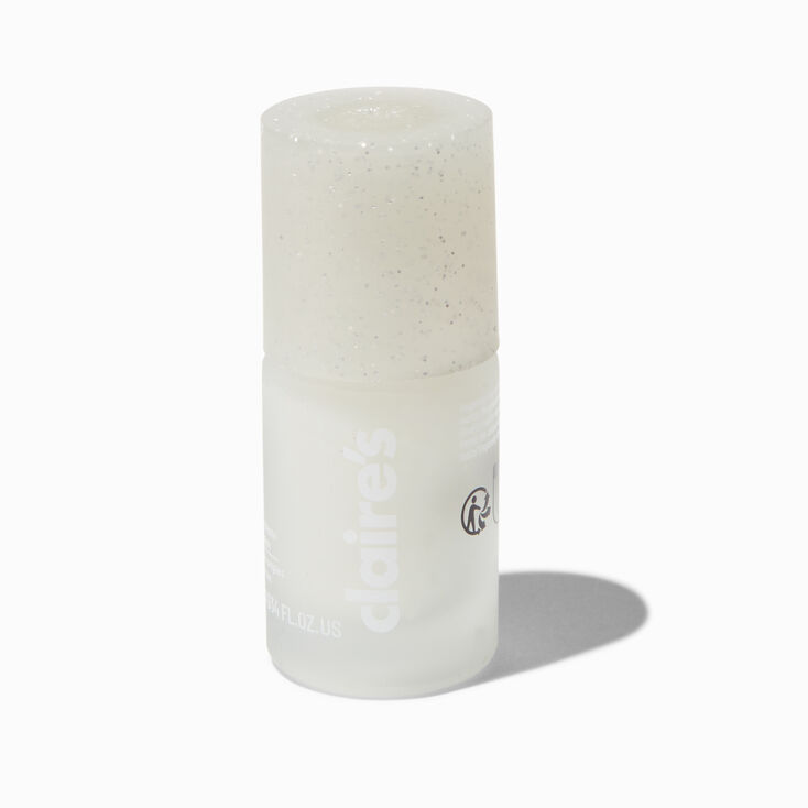 Matte Effect Vegan Nail Polish - White Glitter,