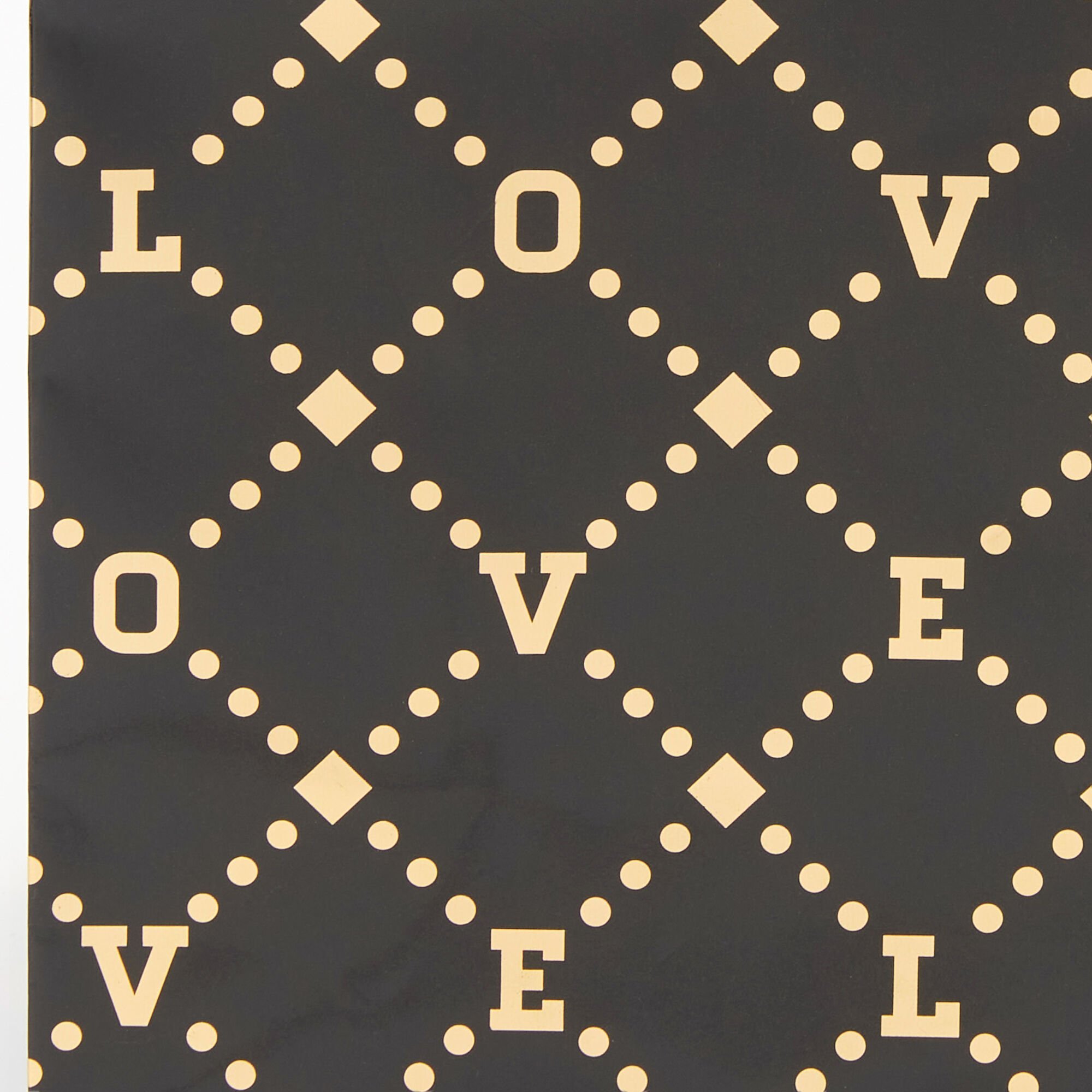Black And Gold Love Medium Gift Bag,