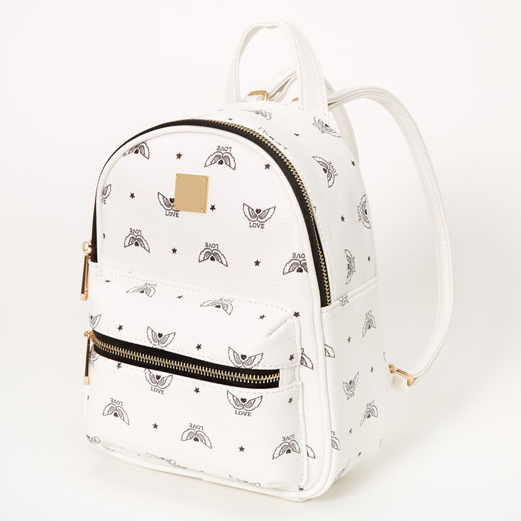 Love Angel Wings Small Backpack - White | Claire's US