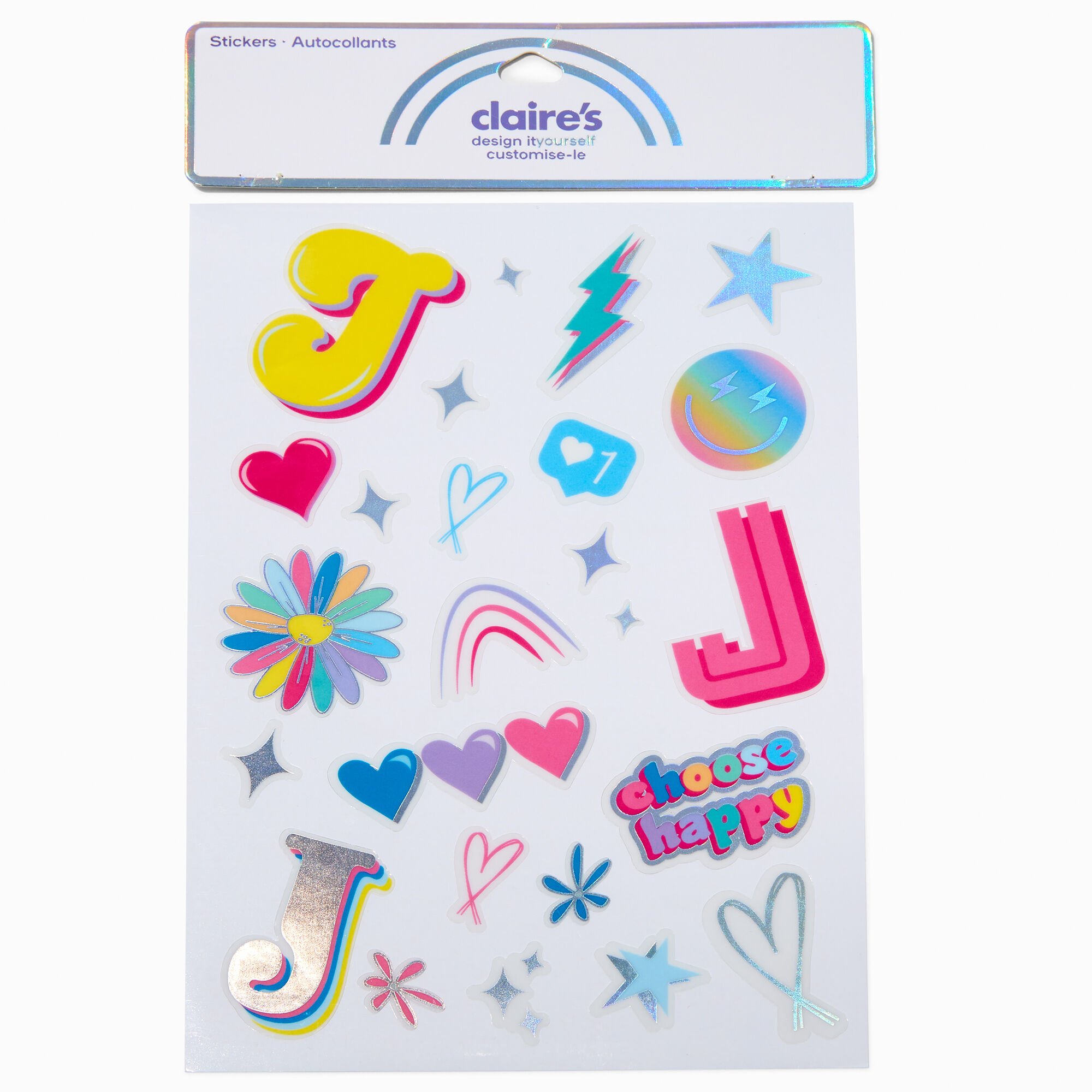 DIY 'J' Initial Stickers,