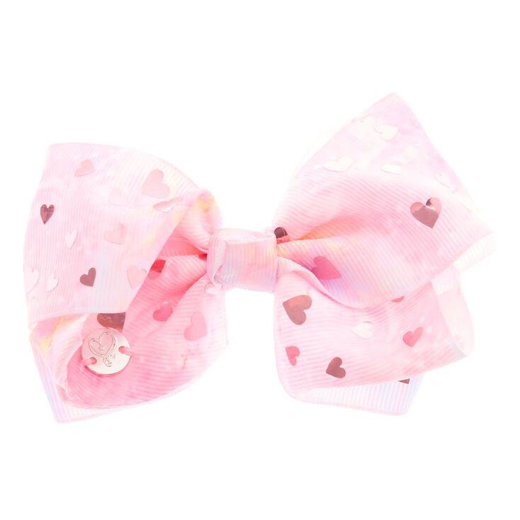 JoJo Siwa&trade; Mini Can&#39;t Heartly Wait Signature Hair Bow - Pink,