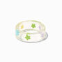 Claire&#39;s Club Rainbow Acrylic Rings - 5 Pack,