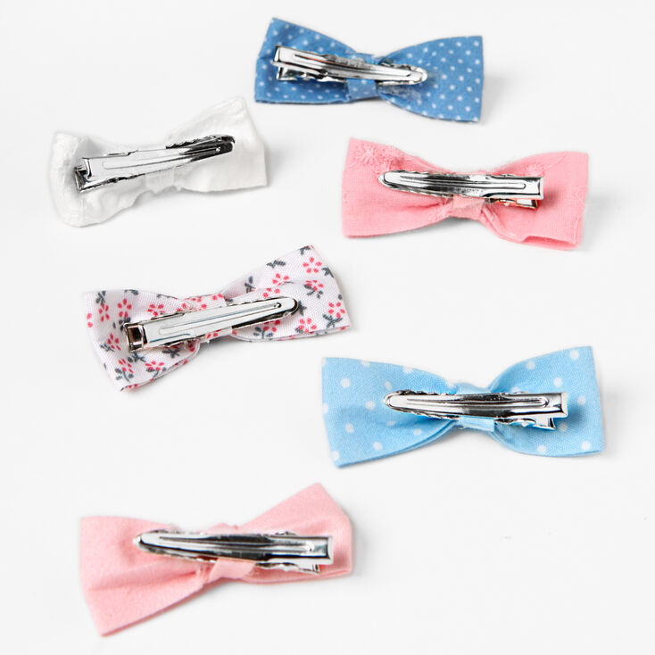 Claire&#39;s Club Pastel Pink Hair Bow Clips - 6 Pack,