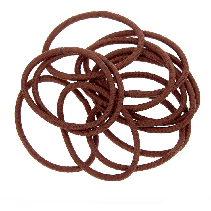 Luxe Hair Ties - Brown, 12 Pack,