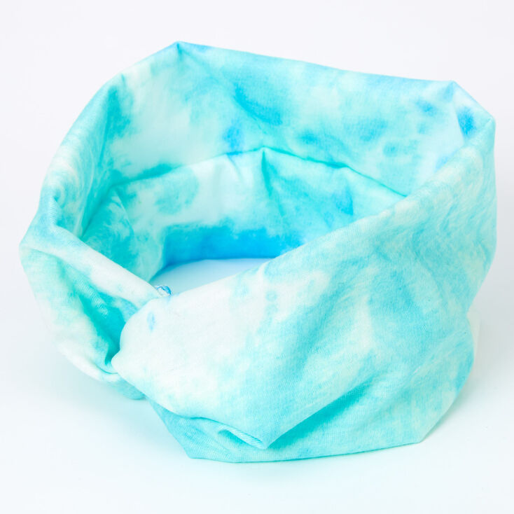 Claire's Bandeau torsadé tie dye - Vert menthe