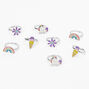 Lot de 8 vernis &agrave; ongles licorne arc-en-ciel du Club&nbsp;Claire&rsquo;s,