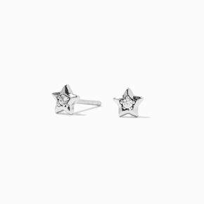 C LUXE by Claire&#39;s Sterling Silver 1/20 ct. tw. Lab Grown Diamond Star Stud Earrings,