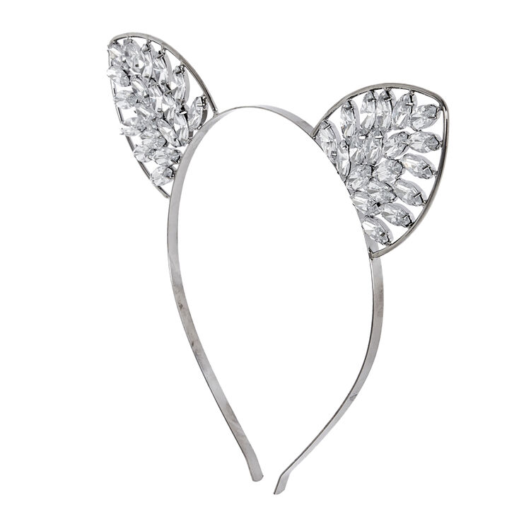 Hematite Bling Cat Ears Headband Claire S