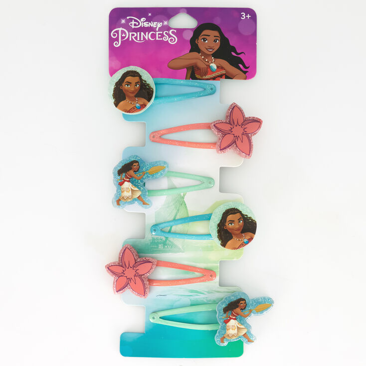 Disney Princess Moana Glitter Snap Hair Clips &ndash; 6 Pack,