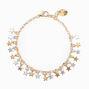 Mixed Metal Star Charm Bracelet,