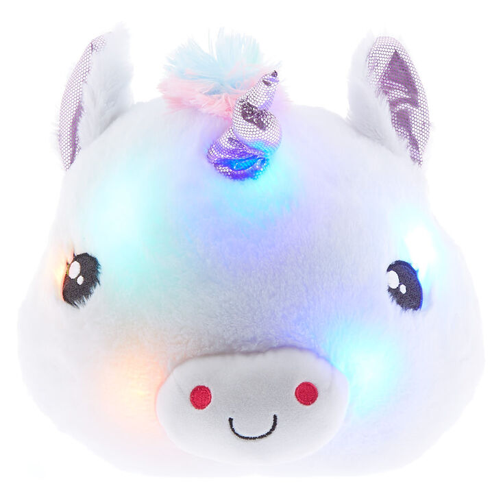 Claire&#39;s Club Light Up Unicorn Pillow - White,