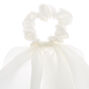 White Small Hair Scrunchie Scarf,