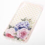 Floral Polka Dot Protective Phone Case - Fits iPhone XR,