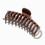 Grande pince &agrave; cheveux baril marron mate,