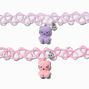 Best Friends Fuzzy Cats Tattoo Choker Necklaces - 2 Pack,