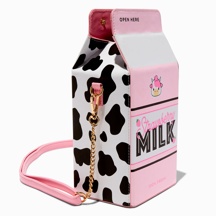 Strawberry Milk Carton Crossbody Bag,