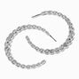 Silver-tone Bubble Hoop Earrings,