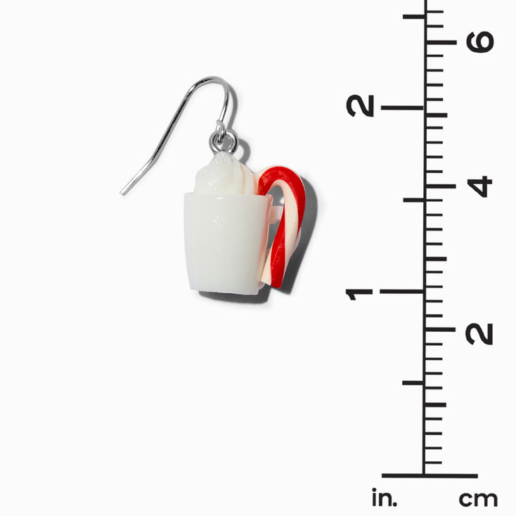 Candy Cane Hot Cocoa Drop Earrings,