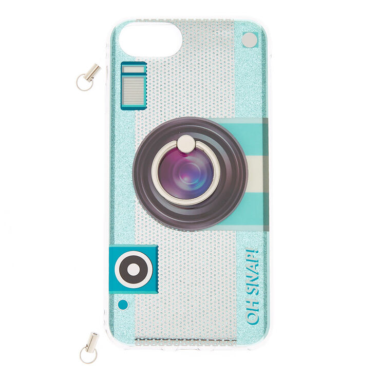 Glitter Camera Phone Case with Lanyard - Fits iPhone 6/7/8/SE,