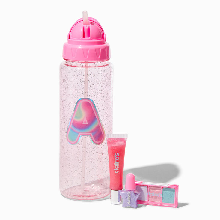 Initial Water Bottle Makeup Set - J,