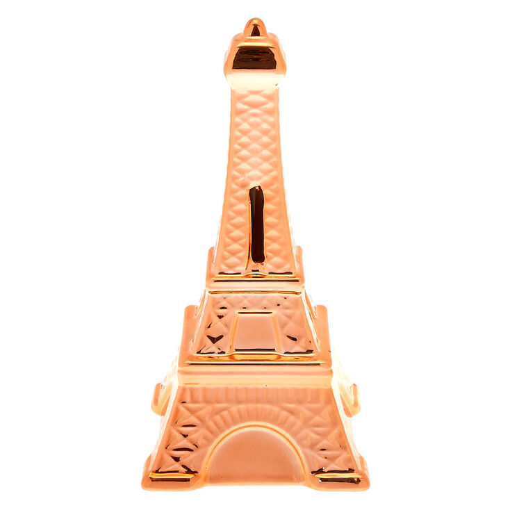 Claire's Tirelire Tour Eiffel couleur doré rose