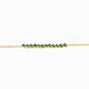 Green Bead Adjustable Cord Wish Bracelet,